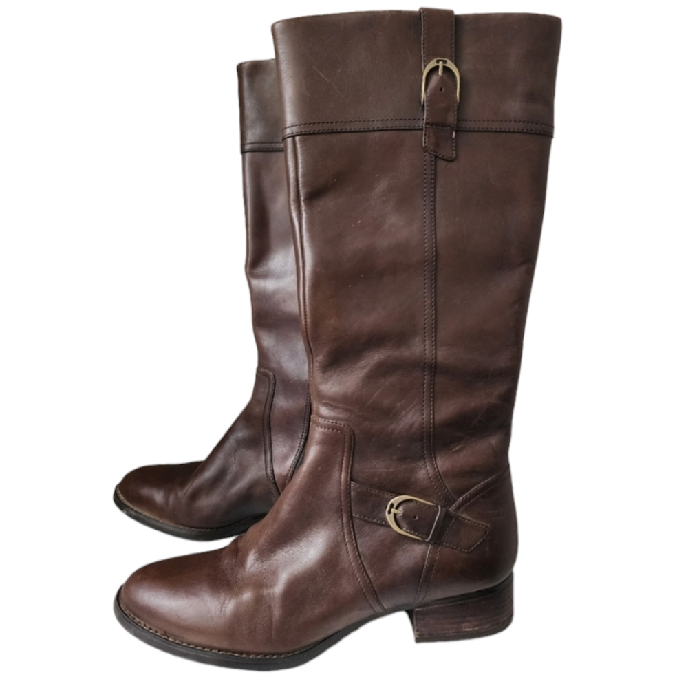 ARIAT Women's Brown Leather Knee High Riding Boots Size 10B Style 53021
